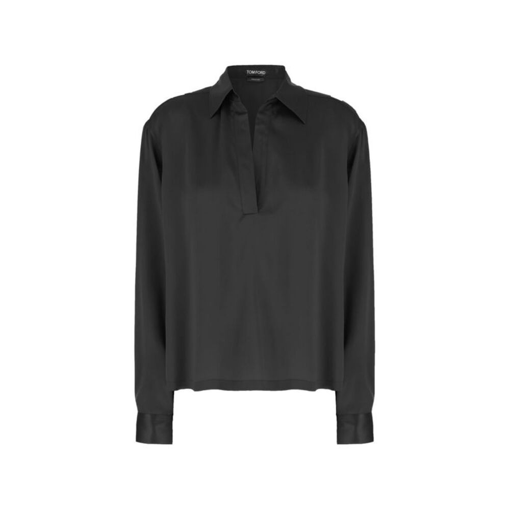 Tom Ford Women Silk Satin Polo Shirt